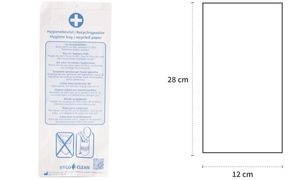 HYGOSTAR Papier-Hygienebeutel, bedruckt, weiß