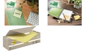 Post-it Haftnotizen Recycling Notes, 76 x 76 mm, 18+6 GRATIS