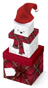 Clairefontaine Geschenkboxen-Set "Eisbär", 3-teilig