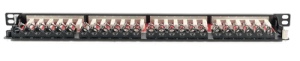 DIGITUS 19" Patch Panel Kat.6, Klasse EA, 24 Port, schwarz