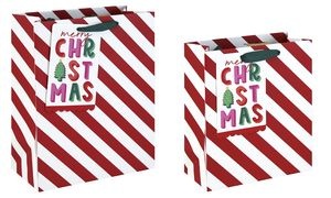 Clairefontaine Weihnachts-Geschenktüte "Streifen", klein