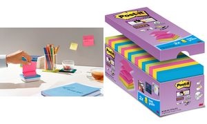 Post-it Haftnotizen Super Sticky Z-Notes, 76 x 76 mm, farbig