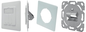 DIGITUS Leerdose für Keystone Module, 2-fach, reinweiß