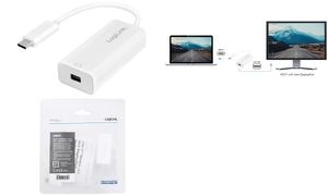LogiLink USB-C - Mini DisplayPort Adapterkabel, weiß
