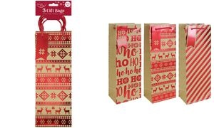 Clairefontaine Weihnachts-Flaschentüte, 3er Set