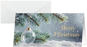 sigel Weihnachtskarte "Snow Idyll", DIN lang