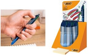 BIC Druckkugelschreiber 4 Colours Smooth Drop, 30er Display