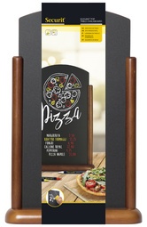 Securit Tischaufsteller TOP, mittel, dunkelbraun