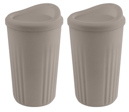 APS Mehrwegbecher-Set TO GO, 0,4 Liter, mokka