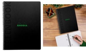 RHODIA Collegeblock GREENBOOK, DIN A5+, liniert, schwarz