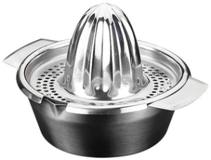 metaltex Zitruspresse, aus Edelstahl, 2-teilig, silber