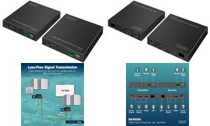 DIGITUS 4K HDMI IP Extender Set, 4K/60Hz, 300 m / 40 km