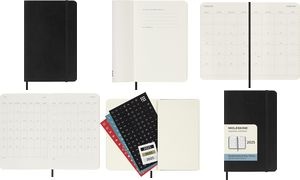 MOLESKINE Buchkalender 2025, Monat, L/A5, Softcover, schwarz