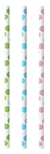 PAPSTAR Papier-Trinkhalm "Dots", 200 mm, farbig sortiert