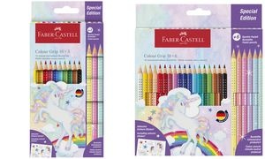 FABER-CASTELL Dreikant-Buntstifte Colour GRIP Einhorn, 10+3