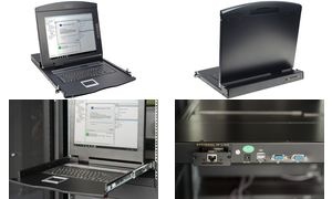 DIGITUS 19" Konsole mit KVM Switch, 16 Port, mit TFT Monitor