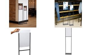 EUROPEL Infoständer, DIN A4, Metall, schwarz