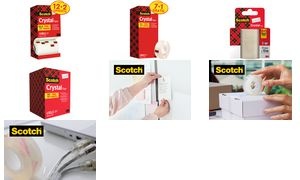 Scotch Klebefilm Crystal Clear 600, 19 mm x 33 m, 12+2