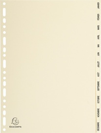 EXACOMPTA Karton-Register, Monate, A4, 12-teilig