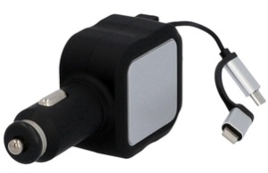 cartrend USB-KFZ-Multi-Ladestecker, 2-fach, schwarz