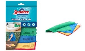 Spontex Mikrofasertücher Ultimate Clean, 3er Set