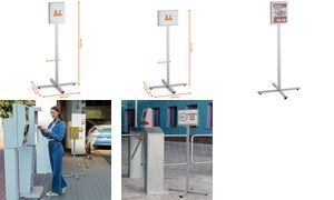 DURABLE Infoständer INFO STAND OUTDOOR, DIN A4, grau