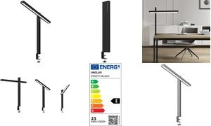 UNiLUX LED-Tischleuchte ZENITH, Klemmfuß, metallgrau