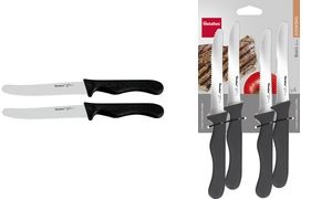 metaltex Brotzeitmesser Basic, schwarz, 2er Set