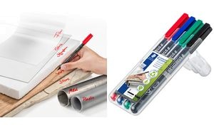 STAEDTLER Lumocolor Permanent-Marker 314B, 4er Etui