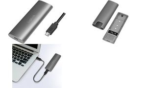 LogiLink Gehäuse für M.2 NVMe PCIe & SATA SSD, USB 3.2 Gen 2