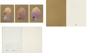 MOLESKINE Notizheft Cahier "Alice im Wunderland", XL,3er Set