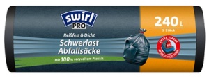 swirl Pro Schwerlast-Abfallsack, dunkelblau, 240 Liter