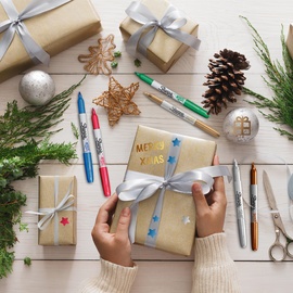 Sharpie Permanent-Marker Metallic, gold, auf Blisterkarte