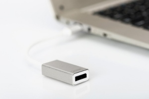DIGITUS Adapterkabel, DisplayPort - USB-C, weiß, 20 cm