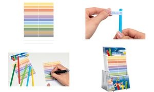 HERMA Stift-Etiketten HOME, farbig sortiert, Acryl-Display