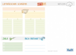 Häfft Lernplan "Häfft-Block", DIN A4, 50 Blatt