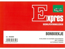 Expres Bonboekje, met carbon, A6 liggend, 2 x 50 vel