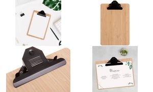 EUROPEL Speisekarten-Klemmbrett, DIN A4, hoch, Bambus