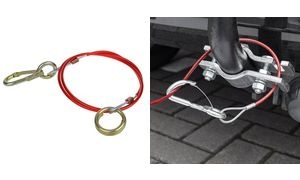 IWH Abrissseil für Anhänger, 1,0 m, mit Haken und Ösen