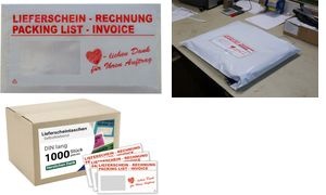 dm-folien Lieferscheintasche, DIN lang, mit Aufdruck