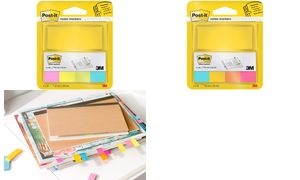Post-it Haftstreifen Page Marker, Papier, kurz, Neonfarben