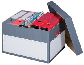 SMARTBOXPRO Archiv-/Transportbox S, grau, mit Stülpdeckel
