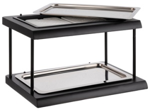 APS Buffetvitrine DOPPELDECKER GN 1/1, schwarz