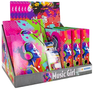 HERMA Motivserie "Music Girl", Thekendisplay