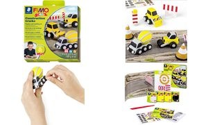 FIMO kids Modellier-Set Form & Play "Construction trucks"