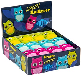 WEDO Kunststoff-Radierer Eule "LULU", 24er Display