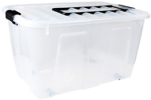plast team Aufbewahrungsbox HOME BOX mit Rollen & Griff, 86