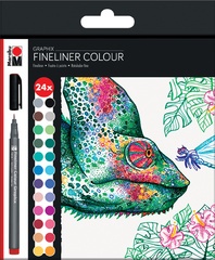 Marabu Fineliner COLOUR GRAPHIX "HYPNOTIZE", 24er Kartonetui