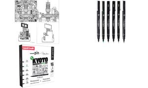 uni-ball Fineliner PIN "KYOTO", 6er Kreativset