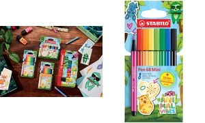 STABILO Fasermaler Pen 68 Mini Animal Vibes, 8er Etui